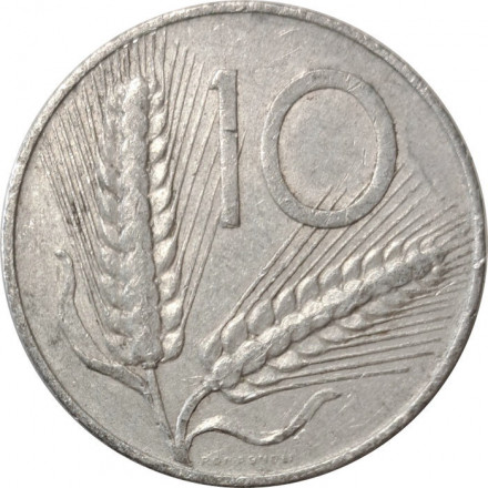 Италия 10 лир 1952 год