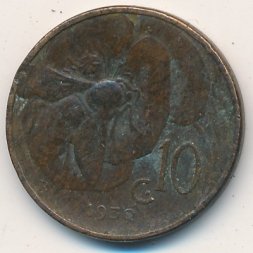 Италия 10 чентезимо 1930 год