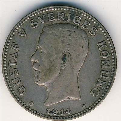 Швеция 1 крона 1914 год