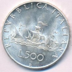 Италия 500 лир 1966 год