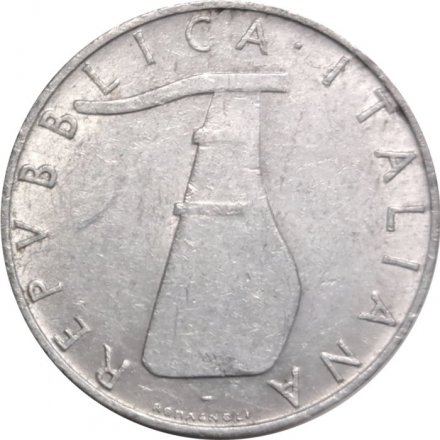 Италия 5 лир 1970 год - Дельфин