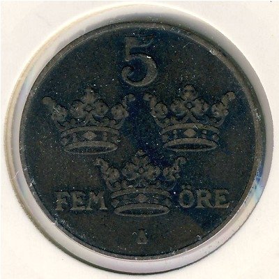 Швеция 5 эре 1914 год