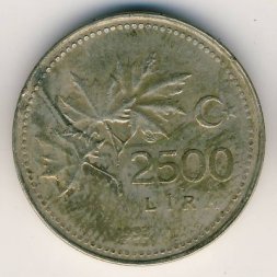 Турция 2500 лир 1993 год