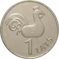 Латвия 1 лат 2005 год - Петух церкви Святого Петра