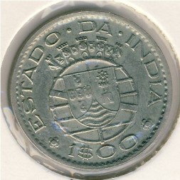 Монета Португальская Индия 1 эскудо 1958 год