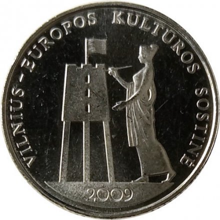 Литва 1 лит 2009 год - Вильнюс – культурная столица Европы