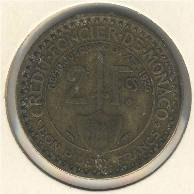 Монако 2 франка 1924 год