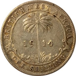 Британская Западная Африка 1 шиллинг 1914 год