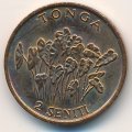 Тонга 2 сенити 1990 год