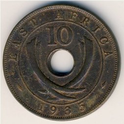 Восточная Африка 10 центов 1935 год
