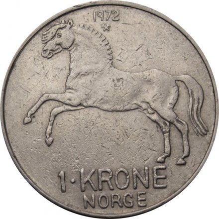 Норвегия 1 крона 1972 год - Король Улаф V