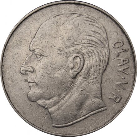 Норвегия 1 крона 1972 год - Король Улаф V