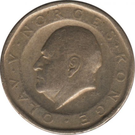 Норвегия 10 крон 1986 год - VF