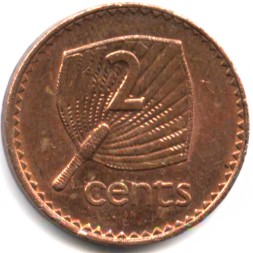 Монета Фиджи 2 цента 1982 год