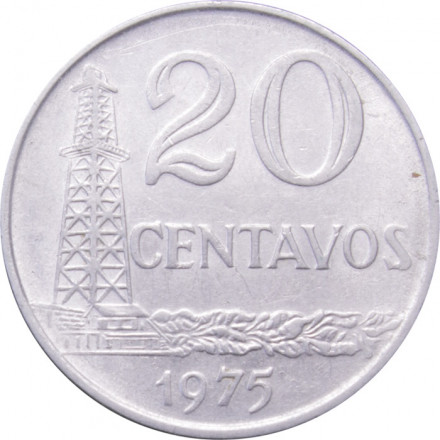 Бразилия 20 сентаво 1975 год