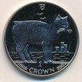 Остров Мэн 1 крона 1988 год - Кошки. Мэнская кошка (в конверте с маркой)