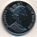 Остров Мэн 1 крона 1988 год - Кошки. Мэнская кошка (в конверте с маркой)