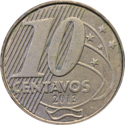 Бразилия 10 сентаво 2013 год - Педру I