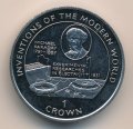 Остров Мэн 1 крона 1996 год - Мировые изобретения. Майкл Фарадей, Электричество
