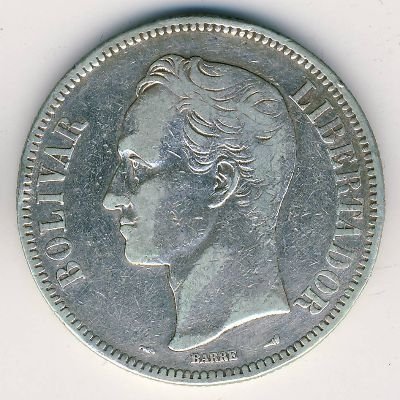 Венесуэла 5 боливаров 1910 год