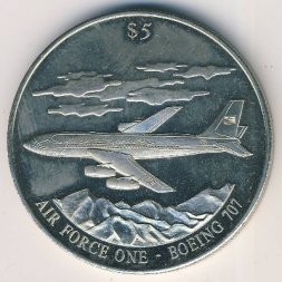 Либерия 5 долларов 2000 год