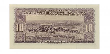 Уругвай 10 песо 1939 год - UNC