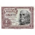 Испания 1 песета 1953 год - Альваро де Базан - UNC