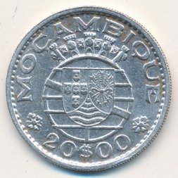 Мозамбик 20 эскудо 1960 год