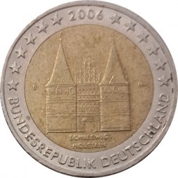 Германия 2 евро 2006 год - Федеральная земля Шлезвиг-Гольштейн (G)