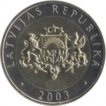 Латвия 2 лата 2003 год - Корова - UNC