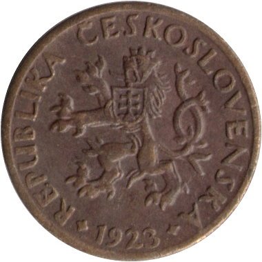 Чехословакия 5 геллеров 1923 год