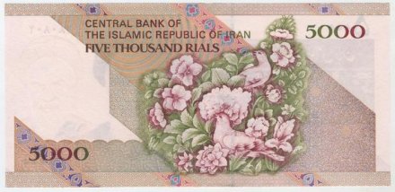 Иран 5000 риалов 1993 год - UNC