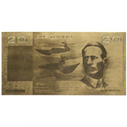 Сувенирная банкнота Австралия 20 долларов 1992 год (золотые) - UNC