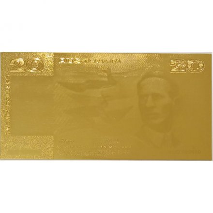 Сувенирная банкнота Австралия 20 долларов 1992 год (золотые) - UNC