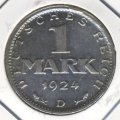 Веймарская республика 1 марка 1924 год (D)