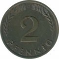 ФРГ 2 пфеннига 1959 год (D)