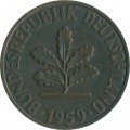 ФРГ 2 пфеннига 1959 год (D)