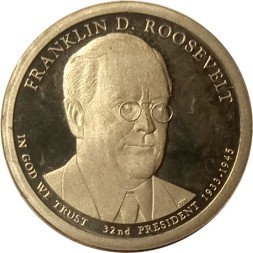США 1 доллар 2014 год - Франклин Рузвельт (S)