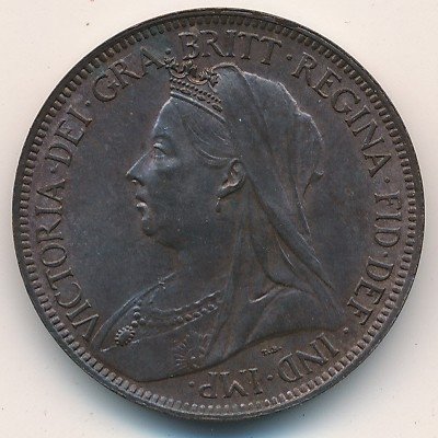 Великобритания 1/2 пенни 1901 год