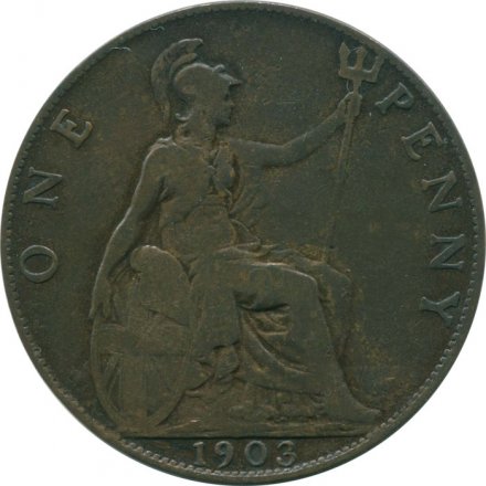 Великобритания 1 пенни 1903 год
