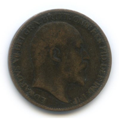 Великобритания 1 фартинг 1906 год - F