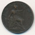 Великобритания 1 фартинг 1906 год - F