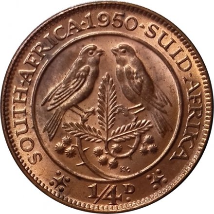 ЮАР 1/4 пенни 1950 год