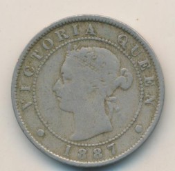 Ямайка 1/2 пенни 1887 год - Королева Виктория
