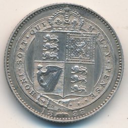 Великобритания 1 шиллинг 1888 год
