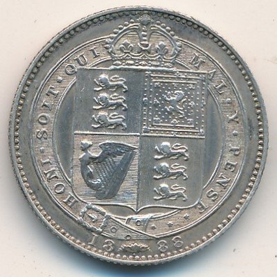 Великобритания 1 шиллинг 1888 год