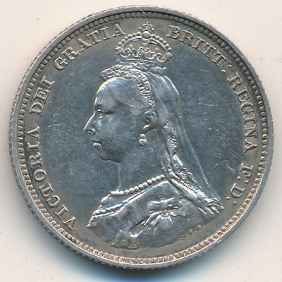Великобритания 1 шиллинг 1888 год