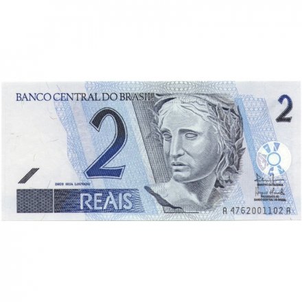 Бразилия 2 реала 2003 год - Скульптура &quot;Республика&quot;. Бисса UNC