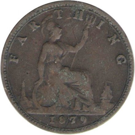 Великобритания 1 фартинг 1879 год