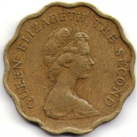 Гонконг 20 центов 1975 год